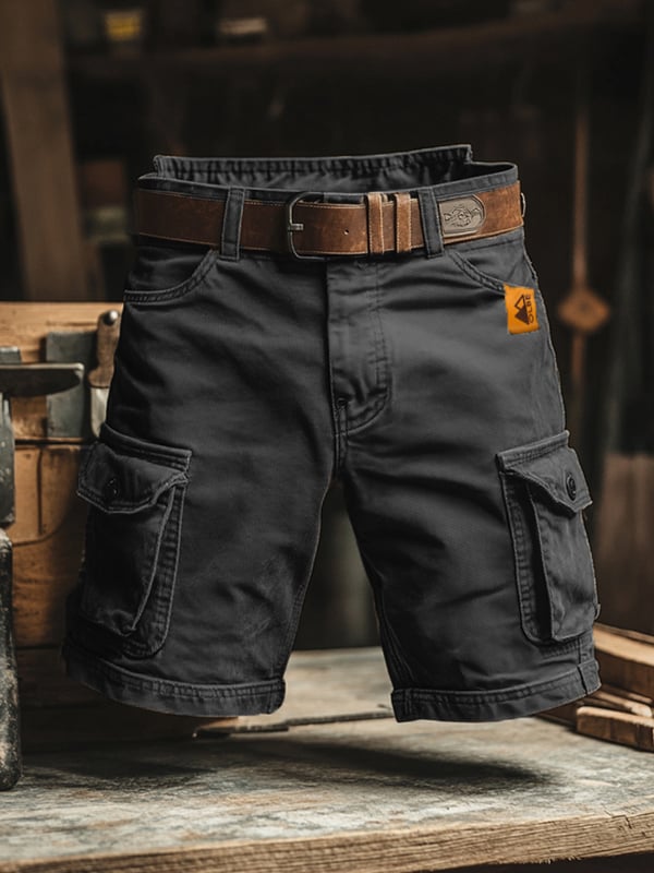 Cazel | Pantalones cortos cargo retro con múltiples bolsillos