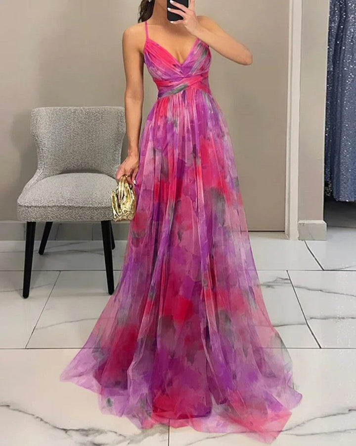 Giselle - Encantador Maxi-vestido con Estampado Floral